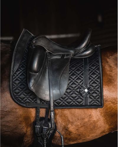 Black Jump Saddle Pad Boutique Bow (Full)