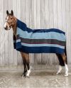 Heavy Fleece Rug Square Stripes 210x200cm (Navy/Grey)