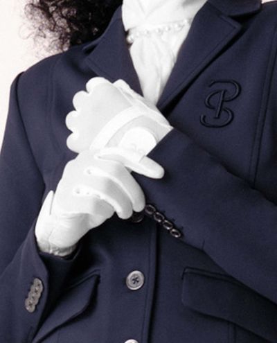 Mesh Riding Gloves ( White )