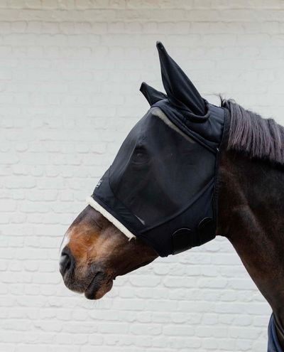 Fly Mask Skin Frinedly With Ears (Black)